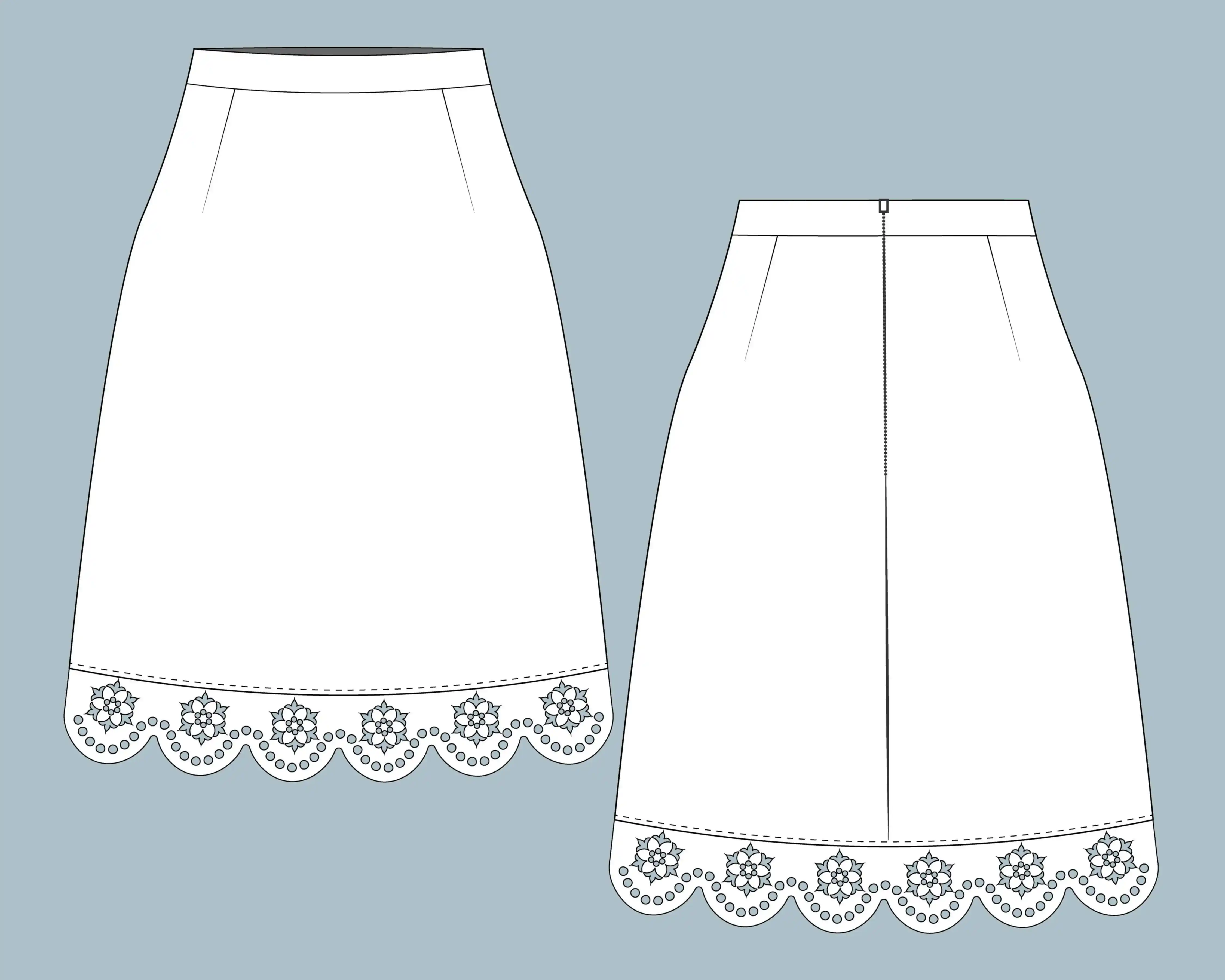 Dantelli Detaylarla Eteğe Zarif Dokunuş